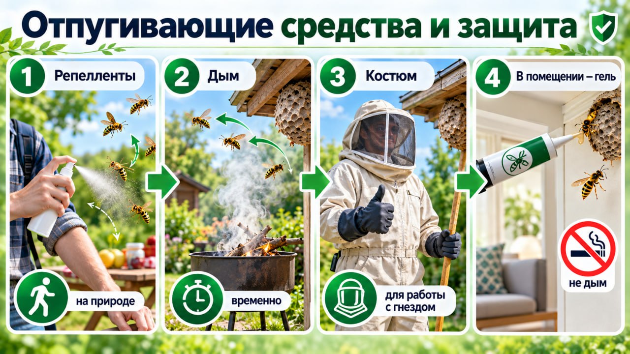 Отпугивающие средства и индивидуальная защита